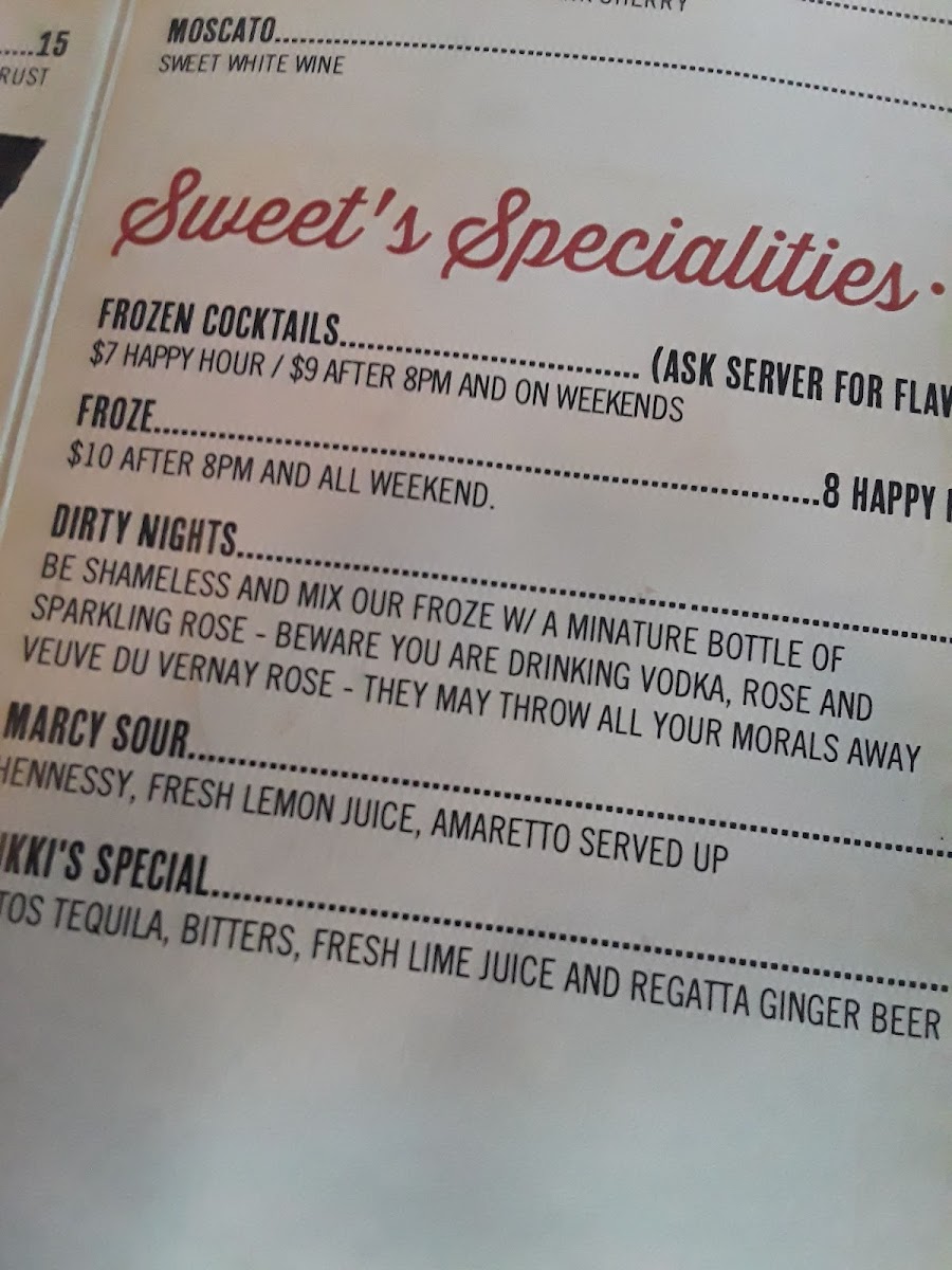 Sweet Science Menu - Image 2